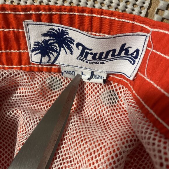 Trunks Surf And Swim Co Board Shorts Mens‎ Large Red Netting Drawstring - Picture 7 of 7